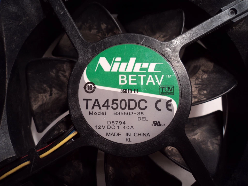 Nidec Betav 120x120x38mm Computer Fan 4-wire 5-pin B35502-35 12v DC 0Y4574 DELL - Image 2 of 4