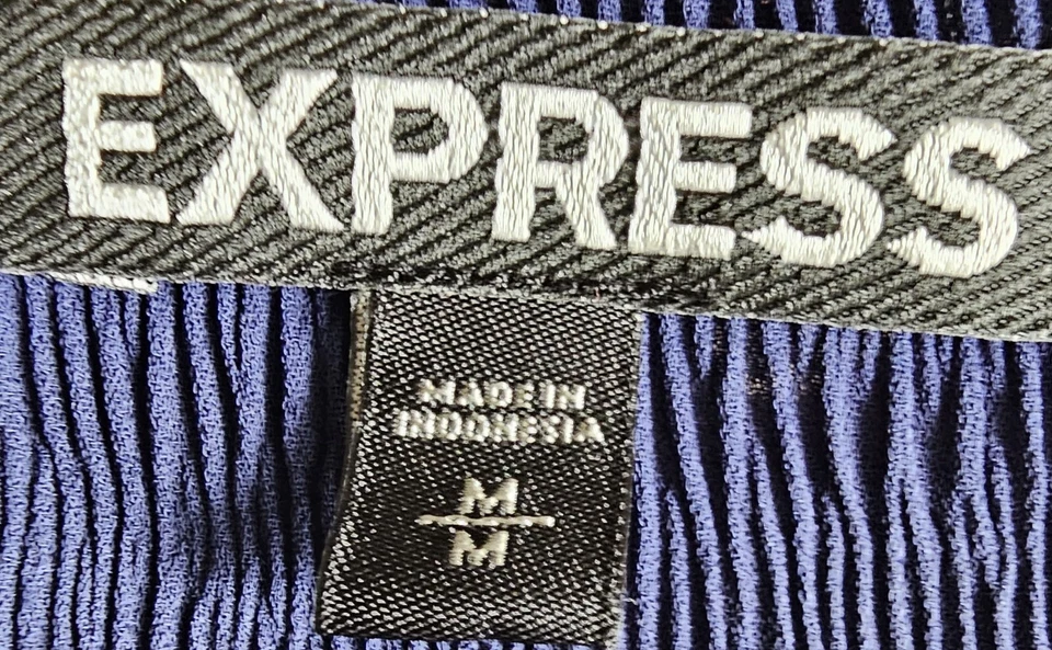 Camisa blusa Express para mujer talla M mediana azul negra Foto 2 de 4