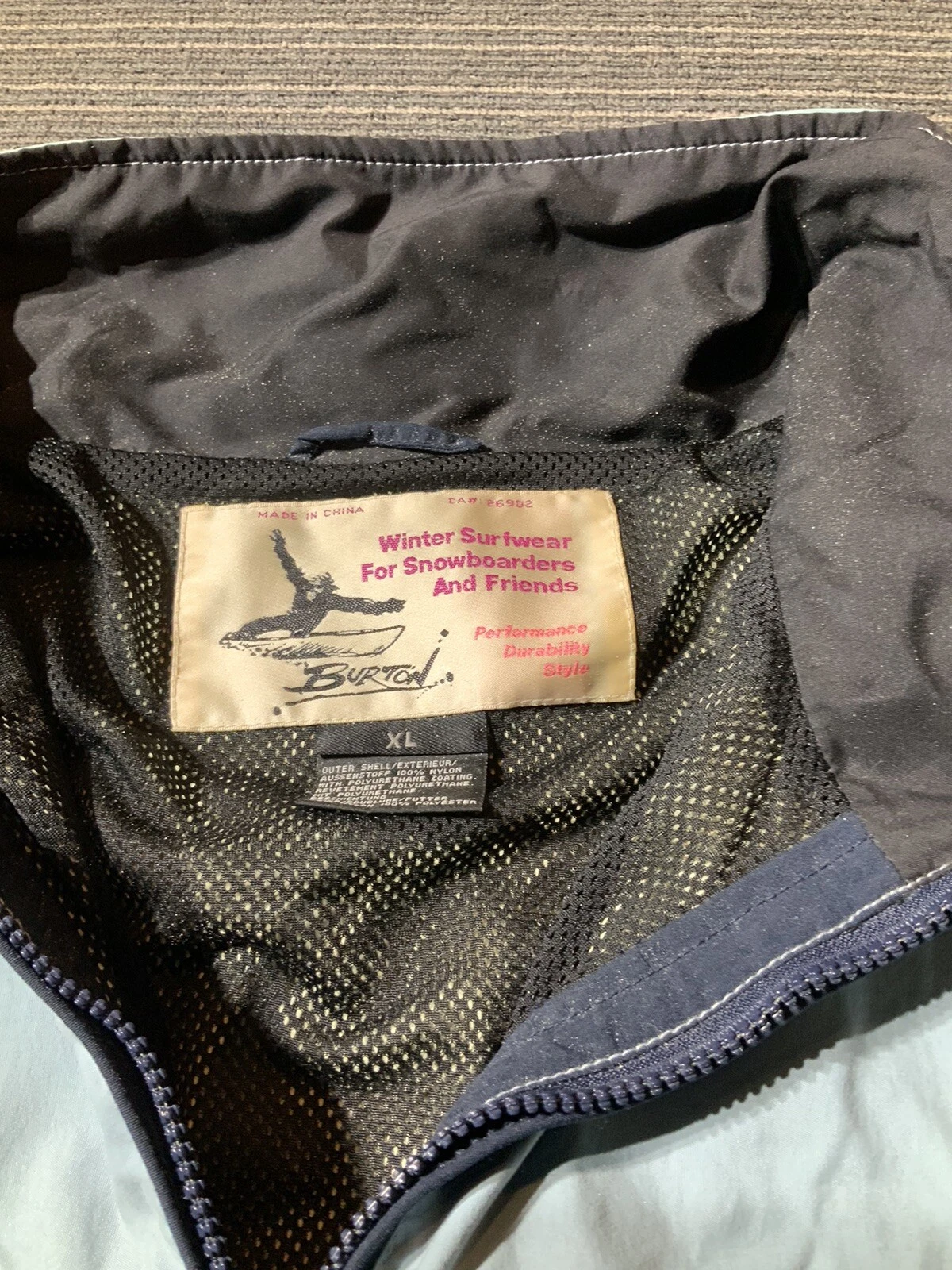 burton vintage winter surfwear snow ski jacket
