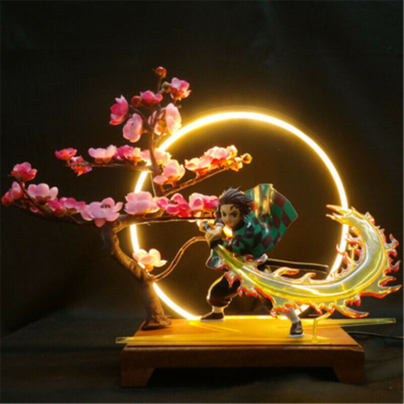 30cm GK Statue Tanjirou Kamado PVC Action Figure Fire Dragon with Led Light  Anime Demon Slayer Kimetsu No Yaiba Toys Figuras