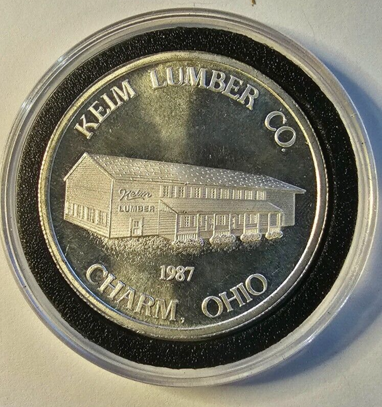 1987 Silver Trust In the LORD 1 oz .999 Fine Keim Lumber Charm, OH
