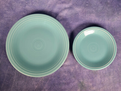 Vintage Fiestaware Turquoise 4 Piece Place Setting, 831 107 in