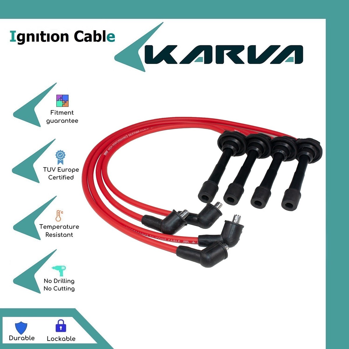 Spark Plug Ignıtıon Cable Kit For Toyota Corolla 1988-92 1.6