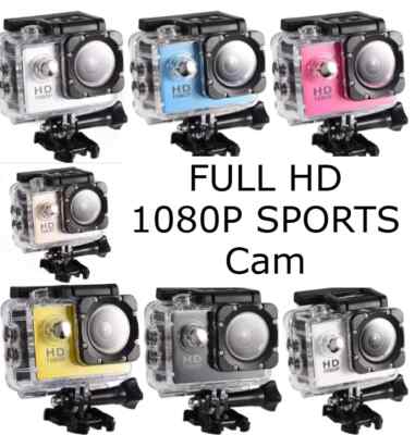 1080P Full HD Sports Video DV Camera Waterproof 30m Outdoor, LCD Camcorder,  16GB UK
