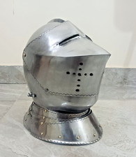 European Closed Helmet - Medieval Knight Helmet - Larp Fancy Armour Costume Dres