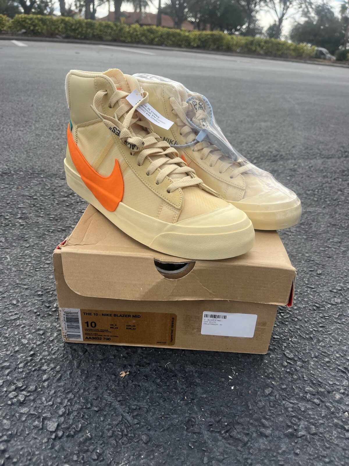 OFF WHITE X NIKE Nike Blazer Mid x OFF WHITE The Ten All Hallows Eve nuovo taglia 10 uomo
