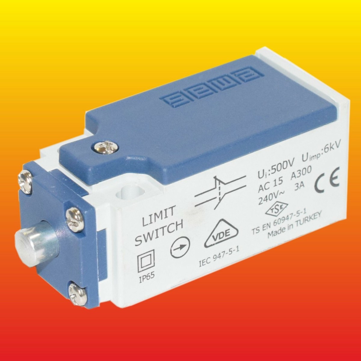 L5K13PUM211 EMAS LIMIT SWITCH METALIC PUSHBUTTON 1NC+1NO