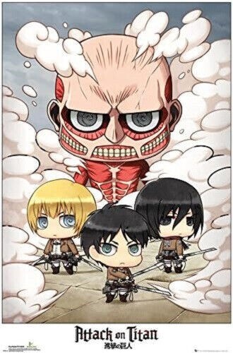 Attack on Titan Chibi Group Maxi Poster 61cm x 91.5cm NEW