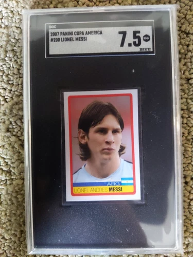 Lionel Messi 2007 Panini Copa America Sticker #200 SGC 7.5 NM
