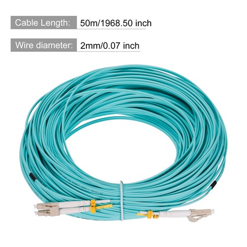 LC-LC OM3 LSZH 50Meter Fiber Patch Cable TRANSCEIVER Fiber Optic Jumper - Picture 2 of 6