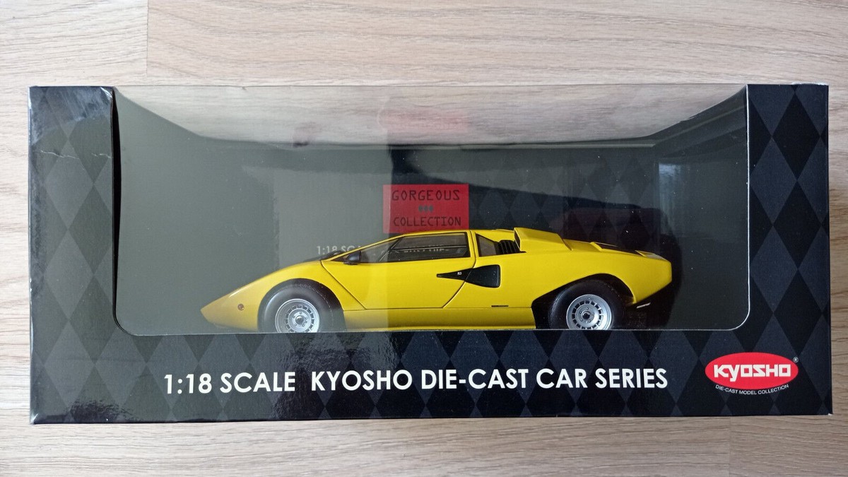 京商 Lamborghini Countach LP400ゴールド 1/18 The 1/18 Lamborghini Countach LP400 from Kyosho, a review by