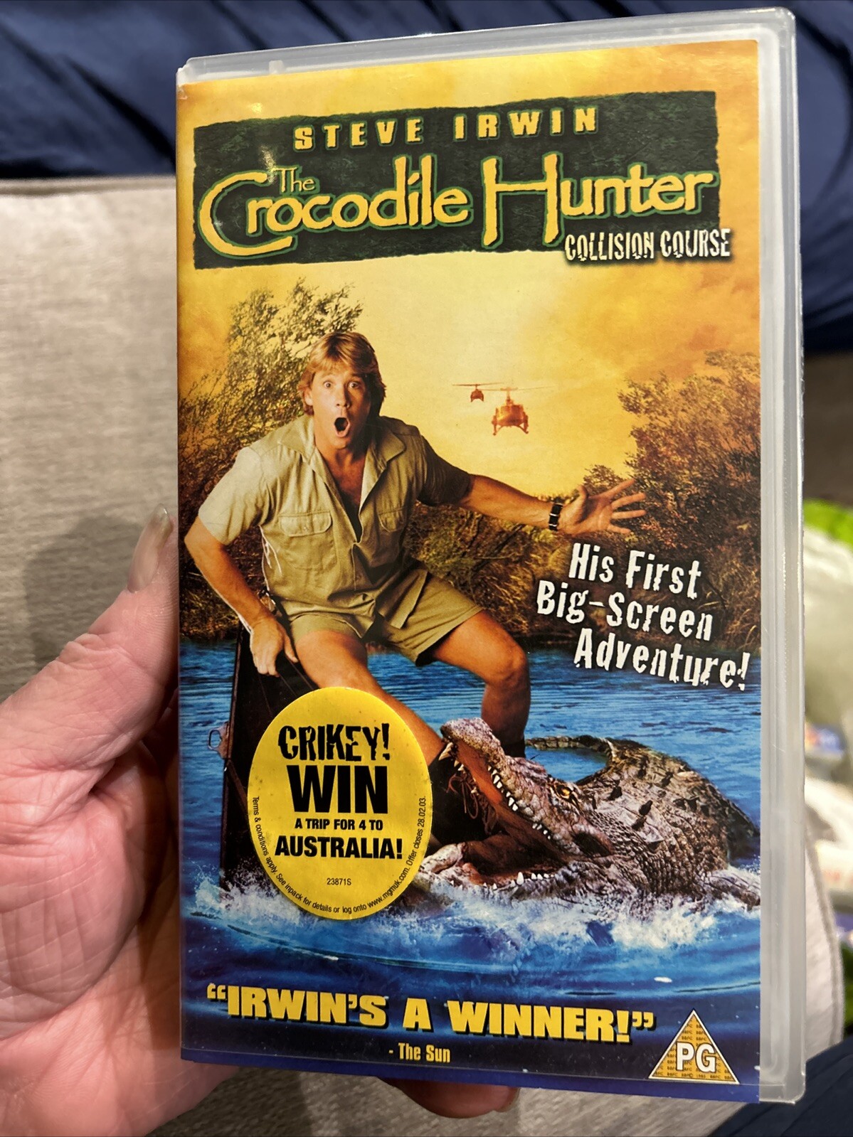 THE CROCODILE HUNTER - Collision Course- Steve Irwin VHS Video Tape - Not DVD Vg