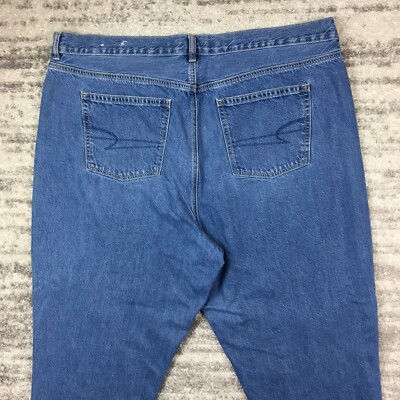 American Eagle Mom Jeans Womens 20 High Rise Medium Wash Blue Measure 40x27