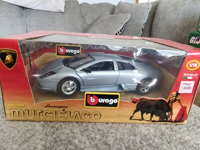 Burago Lamborghini Murcielago MISB 1/18 diecast Metal Model Grey Color