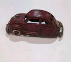 Chrysler Airflow Coupe Red 4.5" Cast Iron Hubley Style Toy Car w/ Metal Wheels