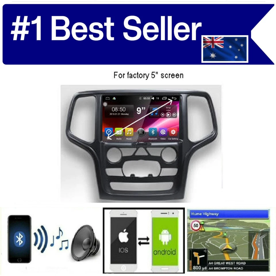 JEEP GRAND CHEROKEE WK 2014-21 GPS CARPLAY ANDROID AUTO ODB DAB TPMS DVR CAMERA - Image 3 of 4