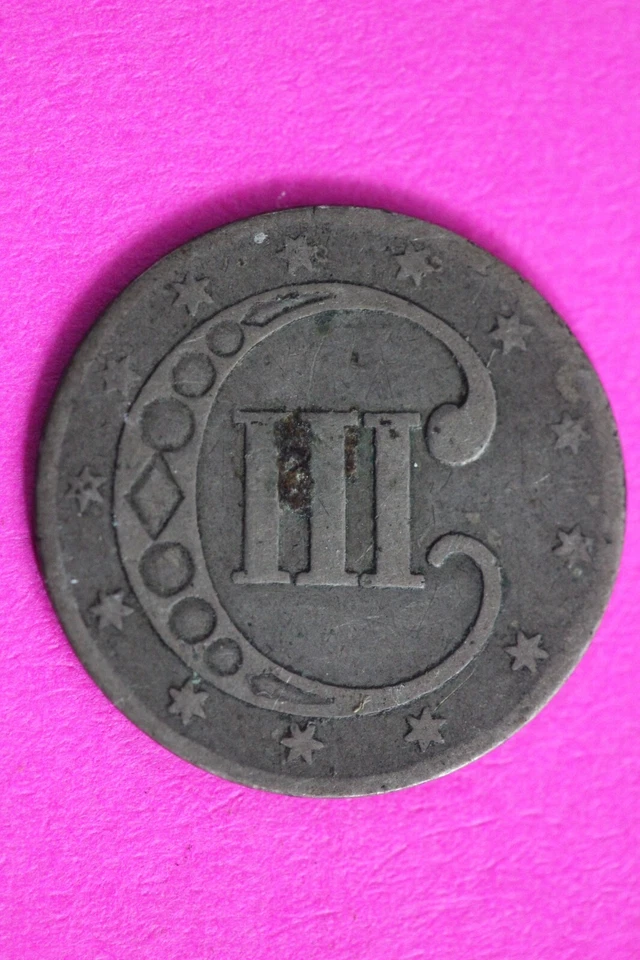 1852 Trime 3 Three Cent Silver Dime Exact Coin Shown In Pics Semi Key Date 50 - Image 2 of 3