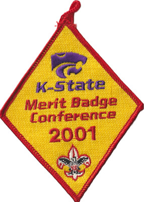 2001 K-State Conference Merit Bage Patch Red Bdr (AR3379)