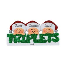 Personalized Christmas Ornament - Triplets Christmas