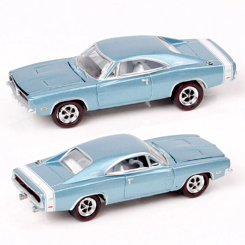 Johnny Lightning 1/64 Mini 1969 Dodge Charger R/T 1969 Diecast Muscle Car Model - Image 2 of 4