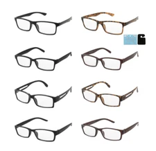 Distance Glasses Square Frames Near Sighted -1.75 to -4.00 Negative Strengths