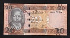 South Sudan, 20 Pounds, 2017, P-13c, Uncirculated Banknote