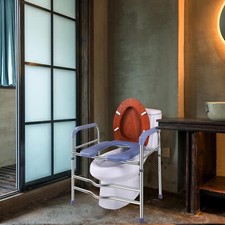 Raised Toilet Seat with Handles 400lbs, Toilet Seat Riser for Seniors with Adjus