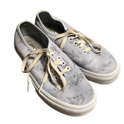 VANS Sneakers Women's Size 7 Love You to Death Blue Suede Cupids Skeletons Laces