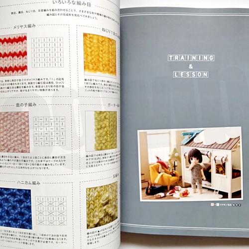 DOLL KNIT BOOK 1/12 Doll size Miniature Knit Textbook Japanese Book Ochibits - Imagen 15 de 20