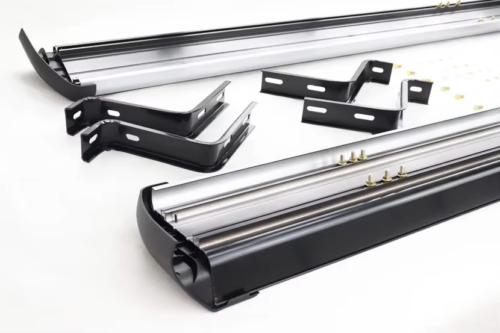 BLACK RUNNING BOARD SIDE STEPS RAILS FOR MITSUBISHI L200 TRITON SERIES 5 15-19 - Picture 14 of 18