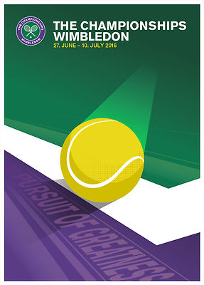 2016 Wimbledon Tennis Tournament Ad Poster, 8x10 Color Photo | eBay