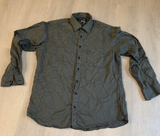 Marvelis Mens Dress Stripe Long Sleeves LG Button Up