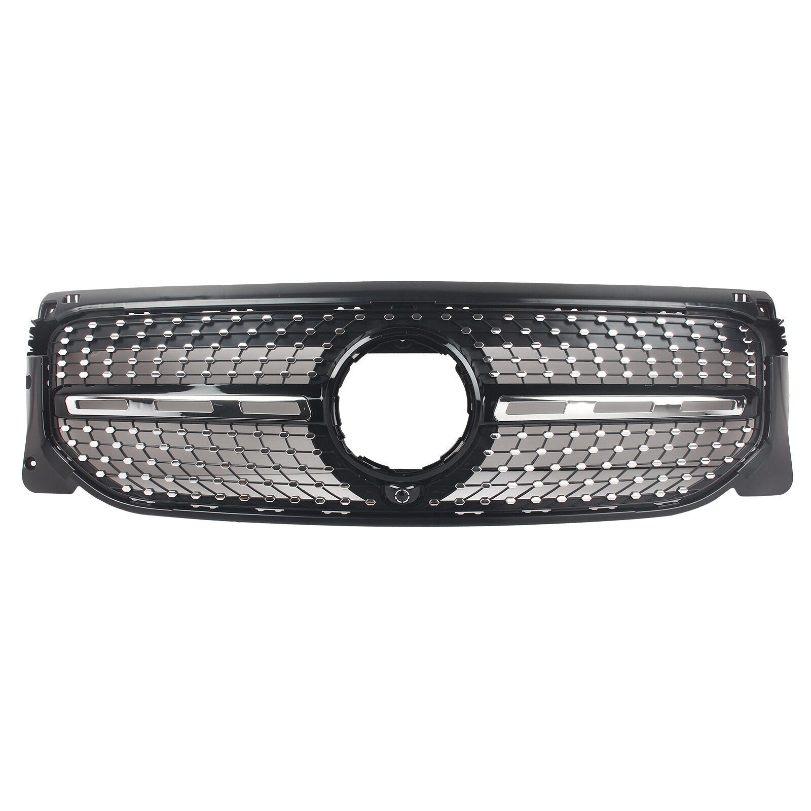 Racing Kühlergrill Für Mercedes GLB X247 2019-2023 - Diamant Design Silber ABS Kunststoff