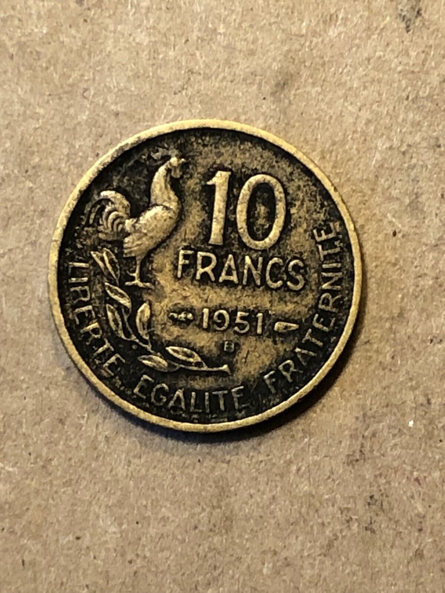フランス 10 FRANCS 1951年 硬貨 フランス 10 FRANCS 1951年 硬貨 10 francs 1951, France - Coin