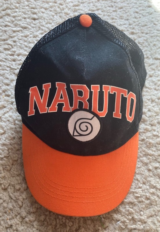NARUTO Uzumaki 2002 Baseball Cap HAT Orange Black Japanese Anime Animation JAPAN