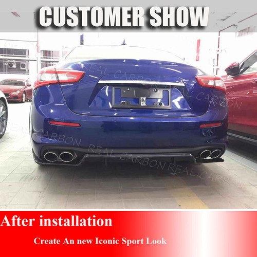 Kits de carrocería difusor parachoques trasero carbono real apto para Maserati Ghibli 2018-2019 - Imagen 4 de 12