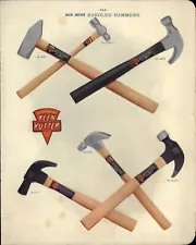 1908 PAPER AD 2 Sided COLOR Keen Kutter Hammer Hammers Chipaway Miners' 