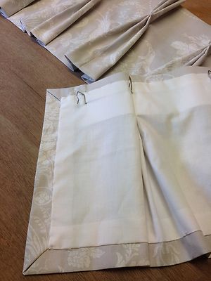 Store Romain Laura Ashley Josette Blanc/gris - Sur Mesure - Fait Main - Neuf