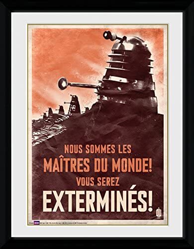 Doctor Who Daleks Framed Print 40x30cm Black Wood Frame by GB Eye Ltd