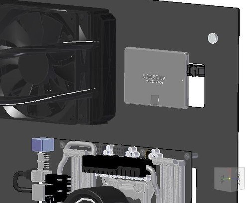 Wall OPEN PC case H-CASE 4 ATX RAL / test bench / RAW HARDWARE / wall mounted - Zdjęcie 9 z 12