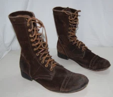 43/US10 🔥 NADIEN MEN Rugged SUEDE LEATHER COMBAT BIKER RIDING BOOTS