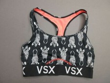 Victoria's Secret Size S Black/White Wireless Unpadded Sports Bra 3M