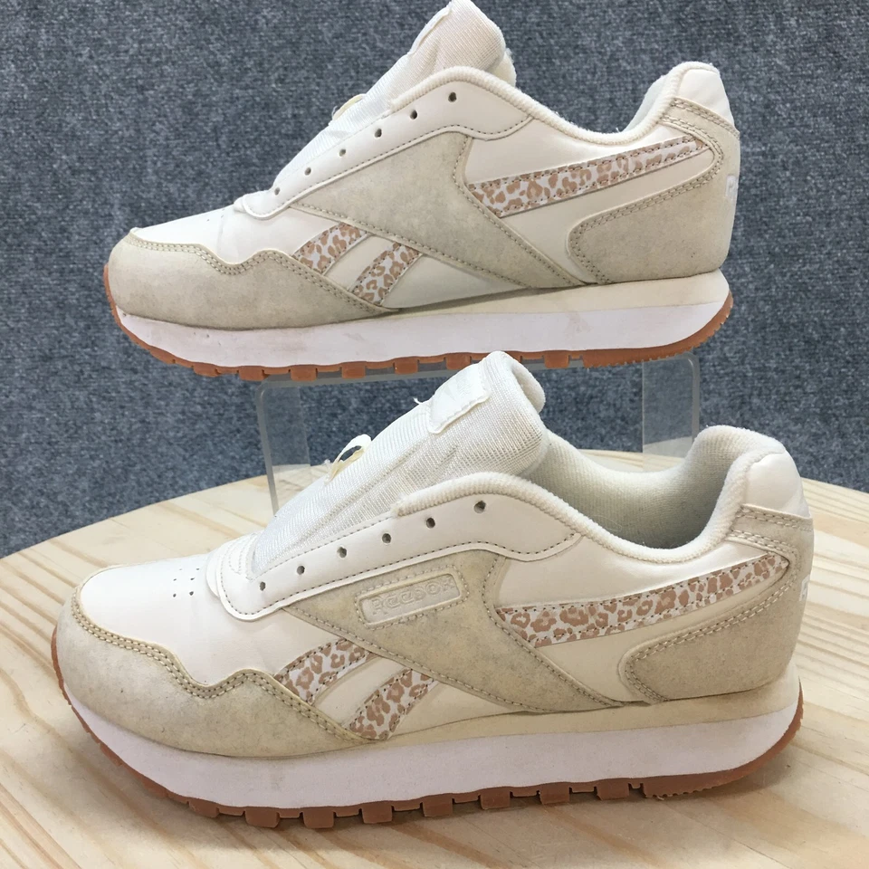 Reebok Shoes Womens 8 Classic Leopard Print Sneakers AR30142W White Leather - Image 4 of 4