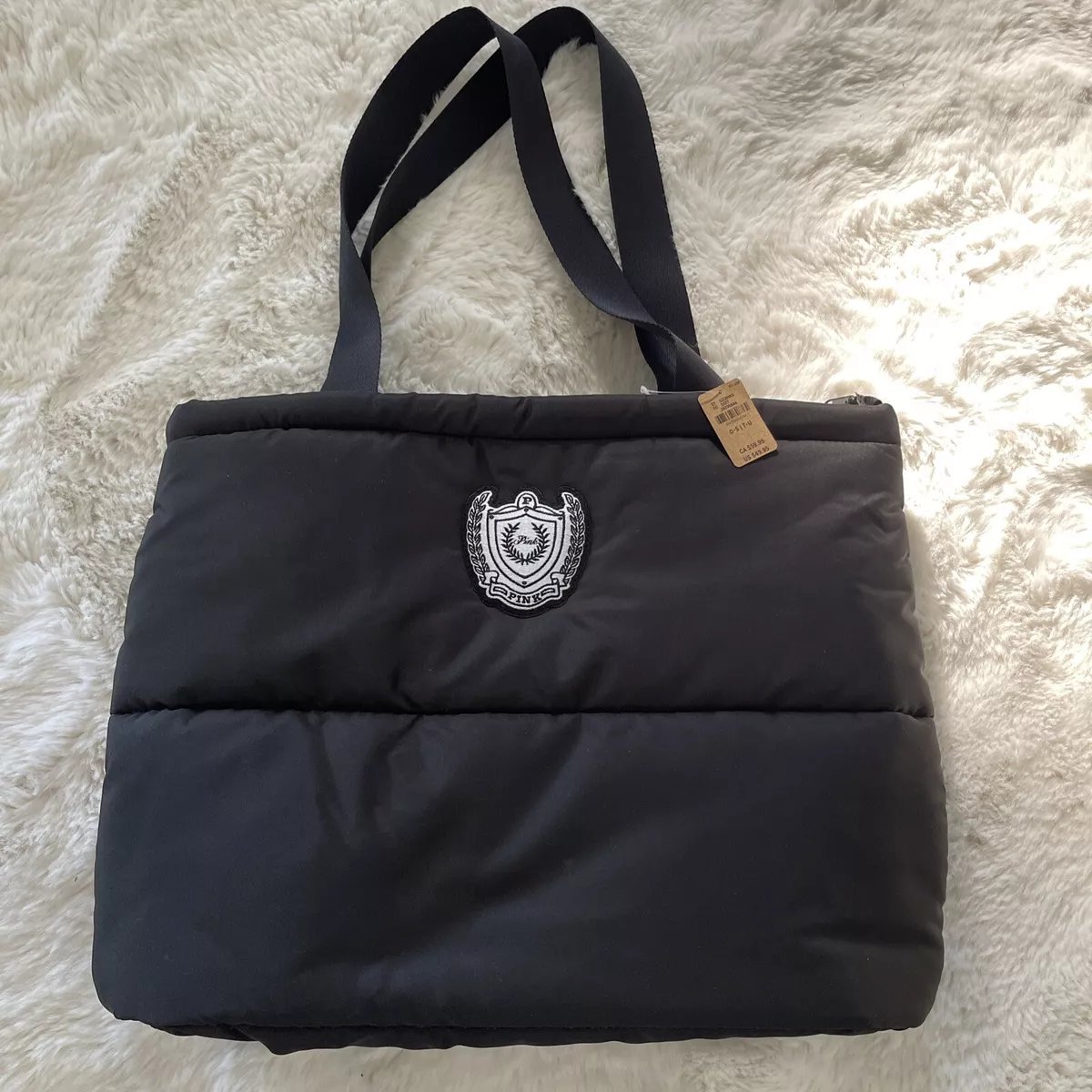 VICTORIA S SECRET PINK Black Tote Bag BLACK FRIDAY 2023 NEW WITH