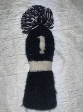Vintage Knit Pom Pom headcover Driver Number 1 -Q