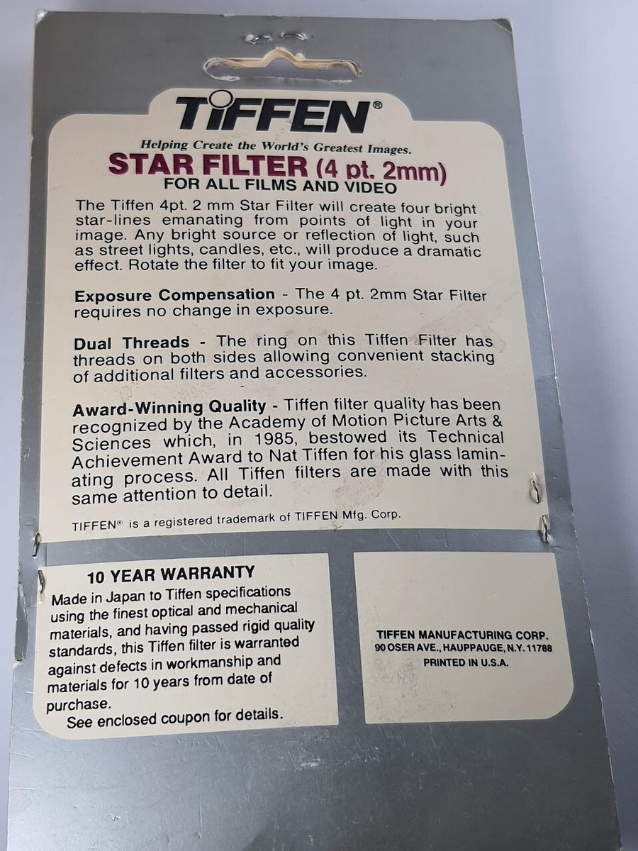 TiFFEN 62mm 4pt / 2mm Grid Star Effect Authentic 62 mm E62