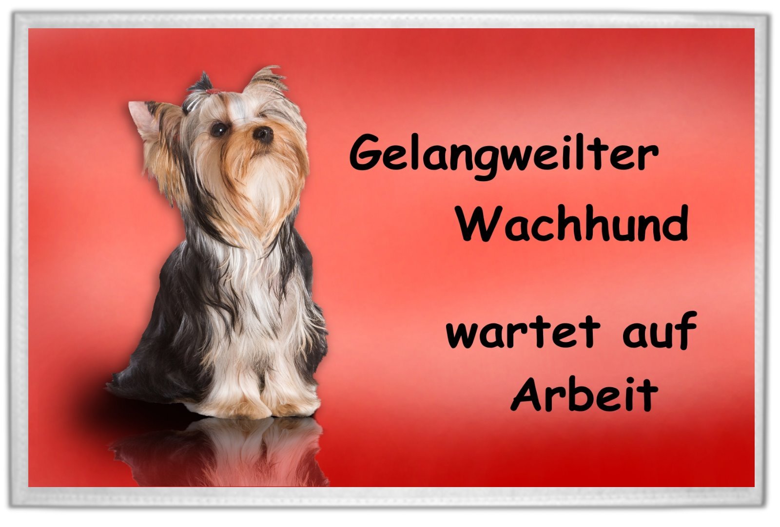 Yorkshire Terrier Fußmatte – Rutschfester, Saugstarker Innenbereichs-Abroller In 40x60 Cm Mit Süßem Hundemotiv