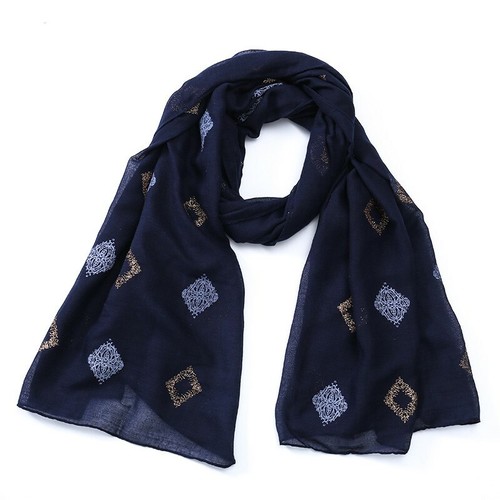 Diamond Shape Print Scarf Fashion Ladies Light Wight Shawl Wrap Pashmina - Picture 5 of 6