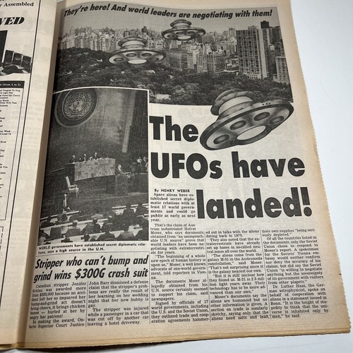 Weekly World News April 19 1988 Vol 9 Issue 28 Flying Saucers Devils Triangle - Picture 3 of 4