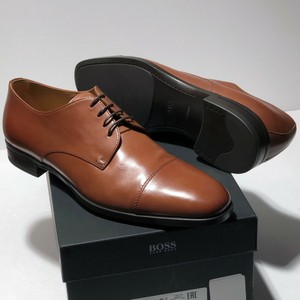 hugo boss plain toe leather derby